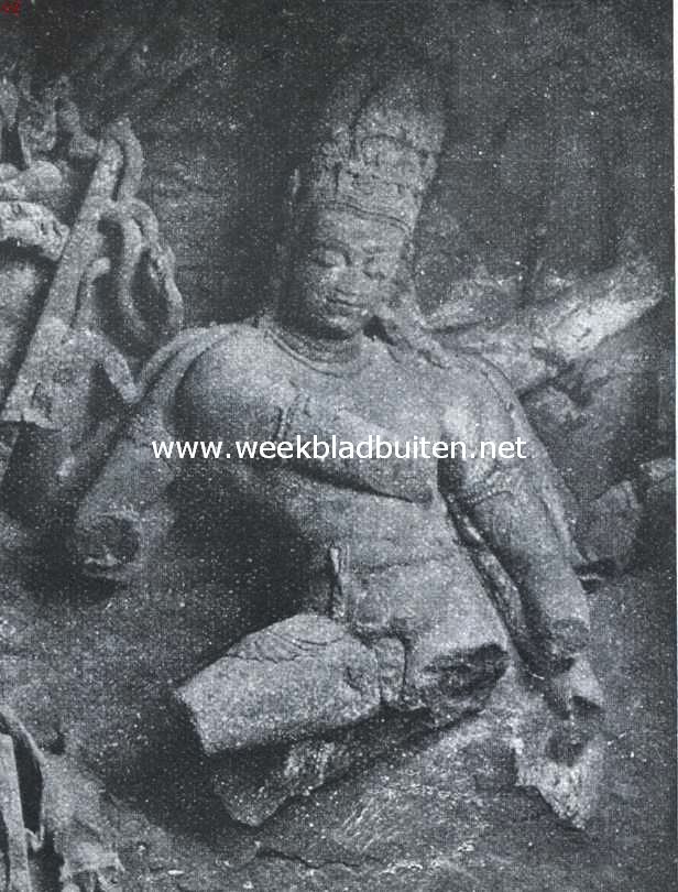 Hindoestisch relief in een rotstempel op Elephanta 1