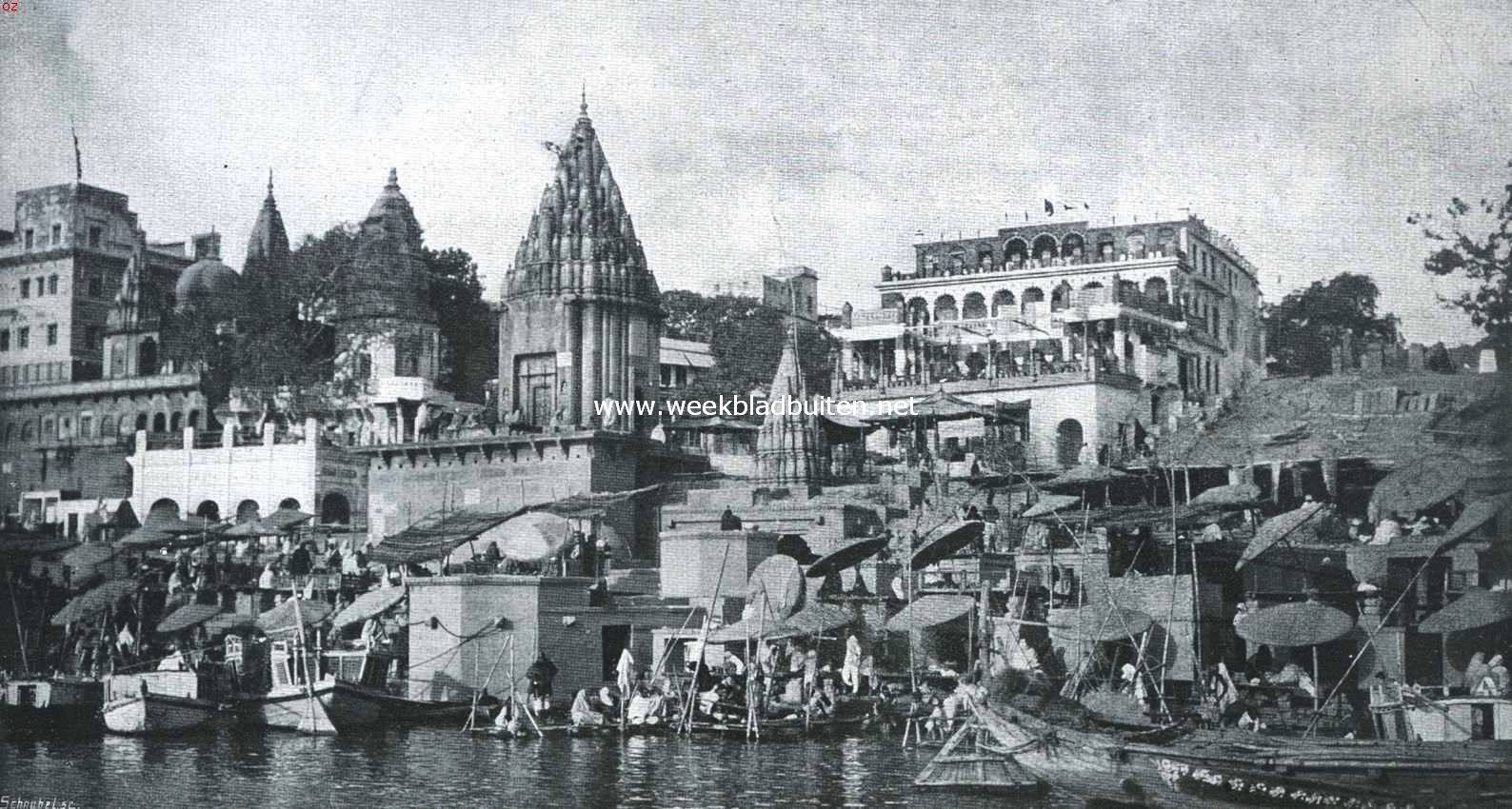 Aan den Ganges-oever te Benares