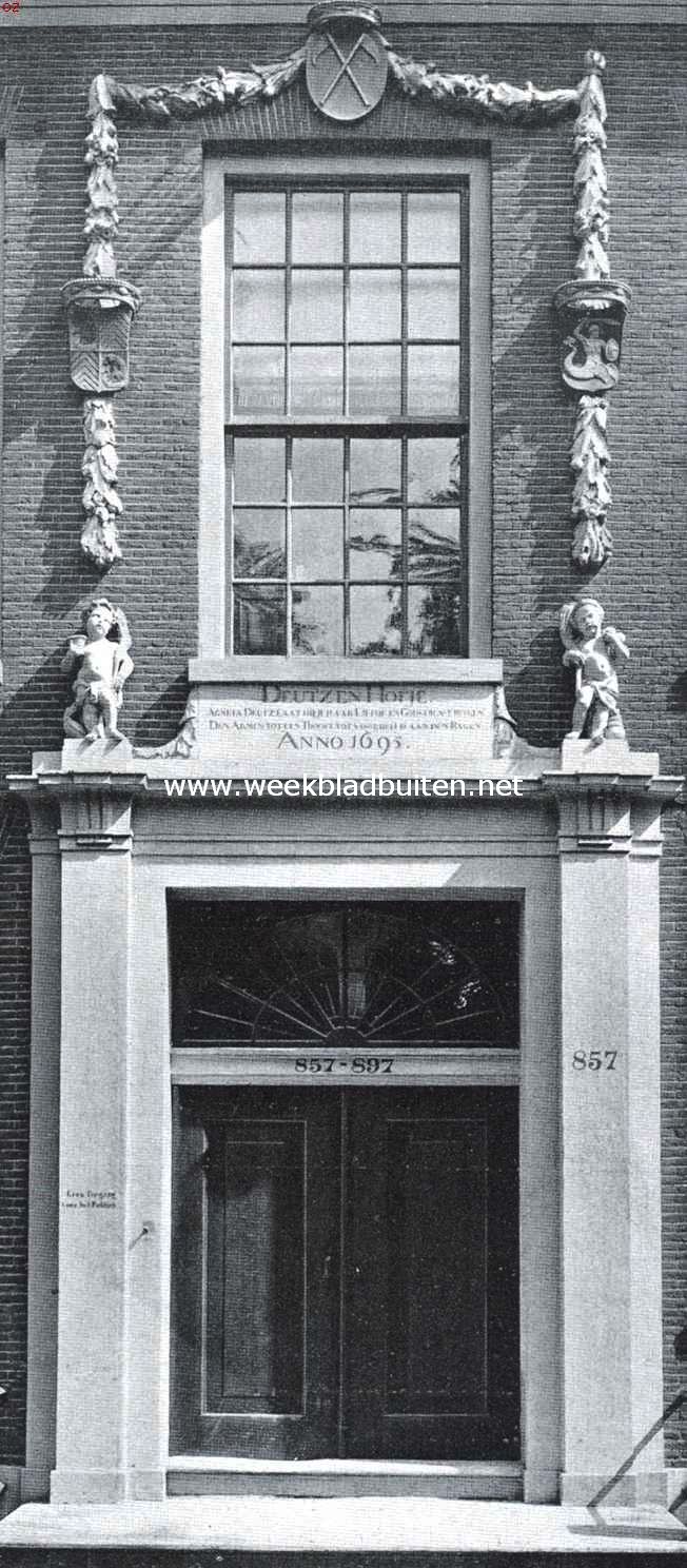 Het Deutzenhofje. Ingang aan de Prinsengracht