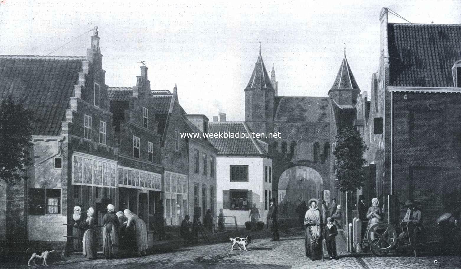 De Binnenkamppoort in 1817. Naar de schilderij van J. Hoorn