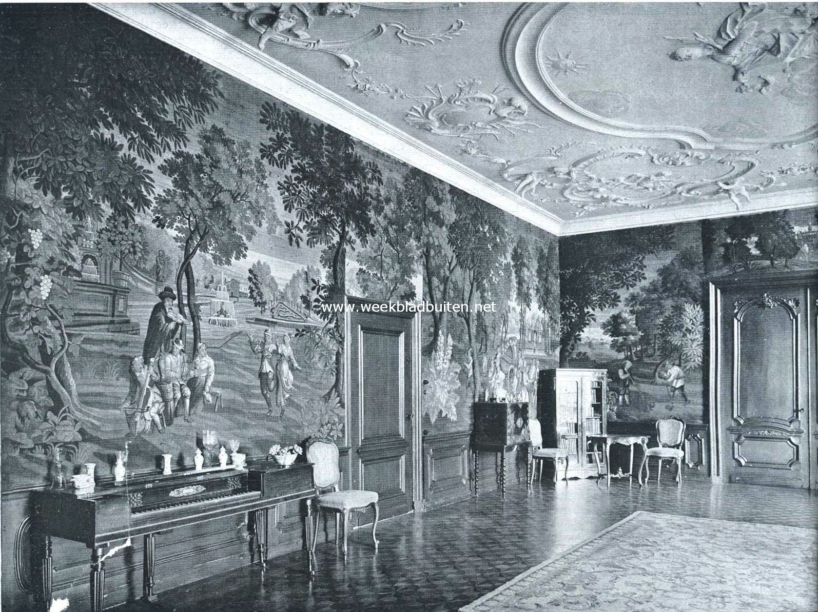 Het Huis te Windesheim. Wand van de groote zaal