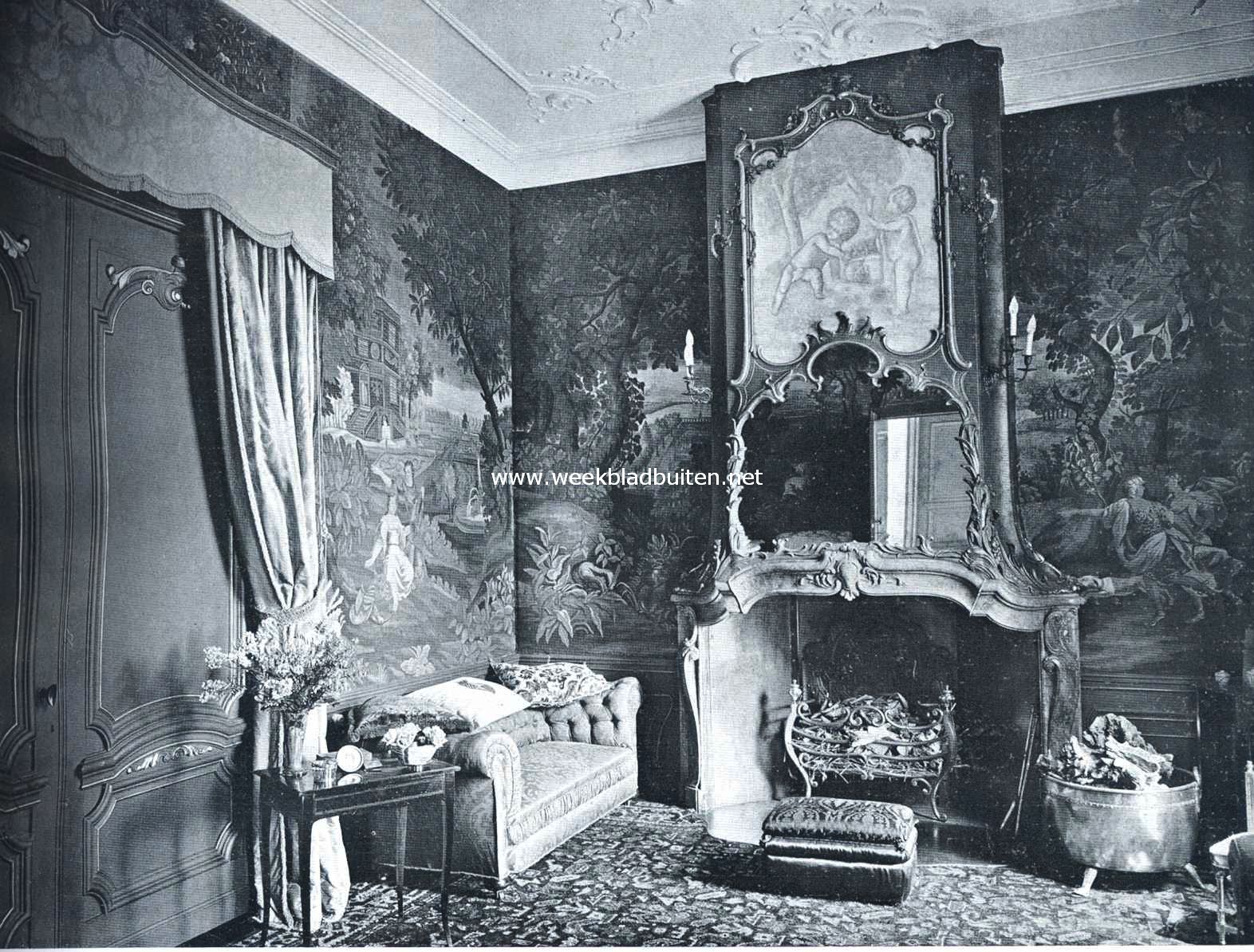 Het Huis te Windesheim. Hoekje van den salon