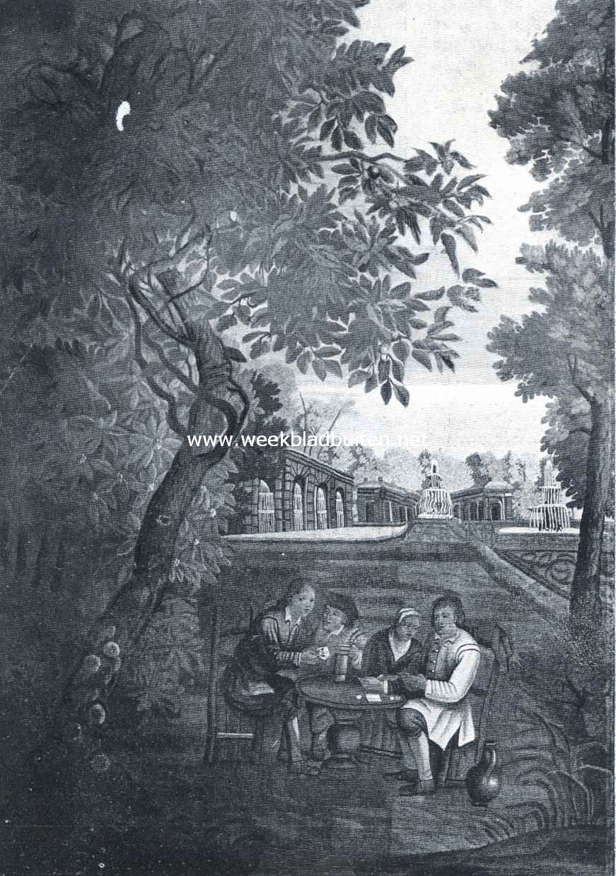 Het Huis te Windesheim. Gobelin-detail in de groote zaal