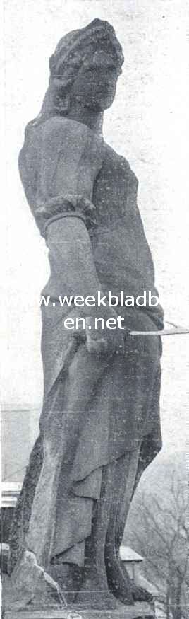 Het huis van de familie Van Loon. Ceres, beeld op het dak van het huis der familie Van Loon