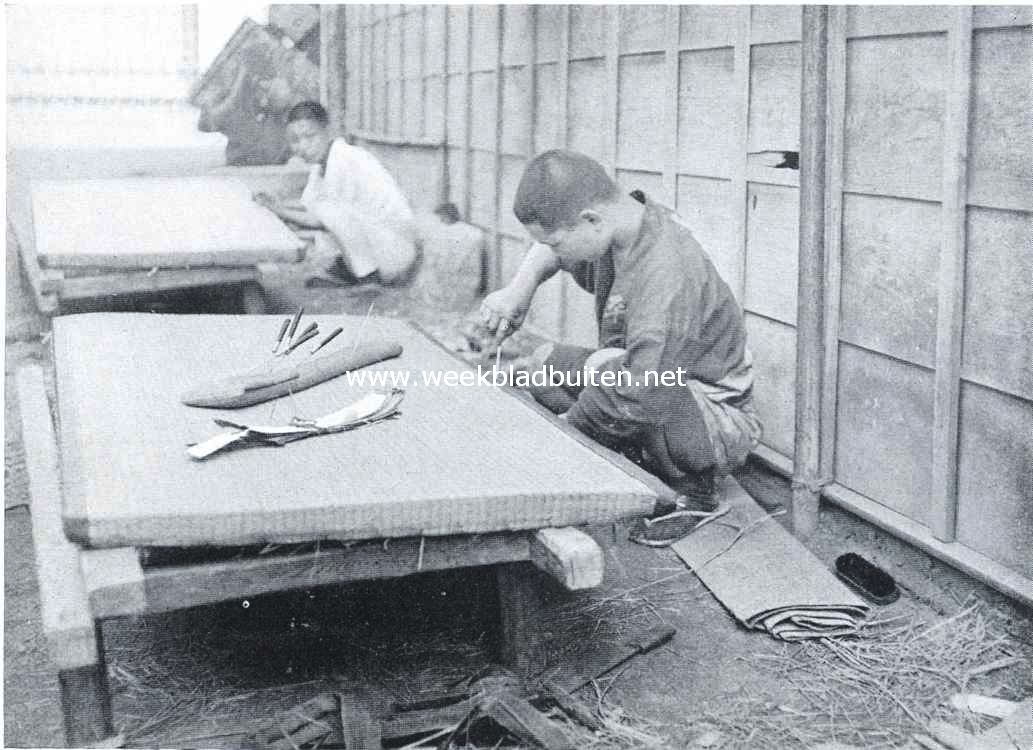 Uit Japan. Het maken der tatami