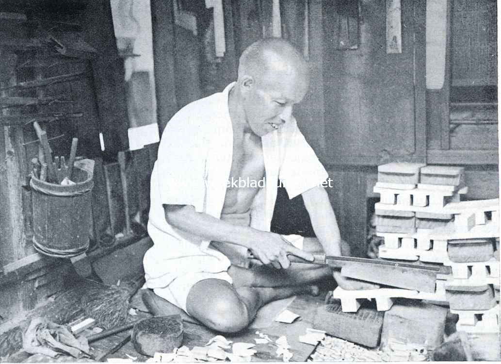Uit Japan. De geta-maker