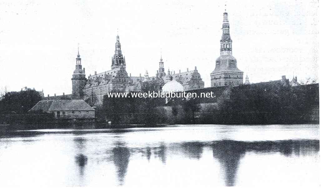 Enkele monumenten om en in Kopenhagen. Gezicht op het kasteel Frederiksborg