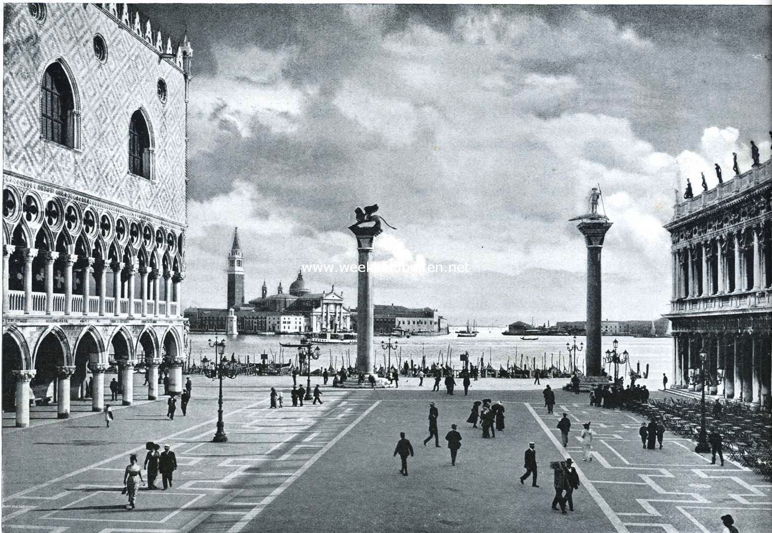 Piazzetta di S. Marco te Veneti. Op den achtergrond het St. Joriseilandje