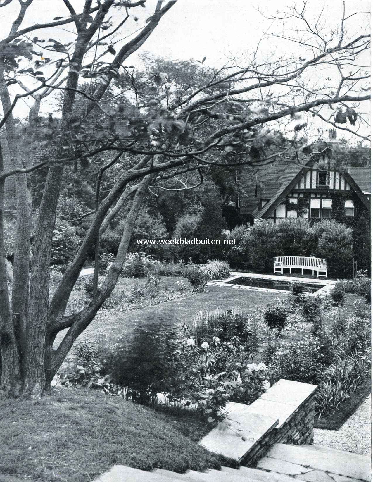 Tuinarchitectuur in Amerika. Tuin van Mrs. Prosser Englewood, N.J. Architecte Miss Ruth Dean