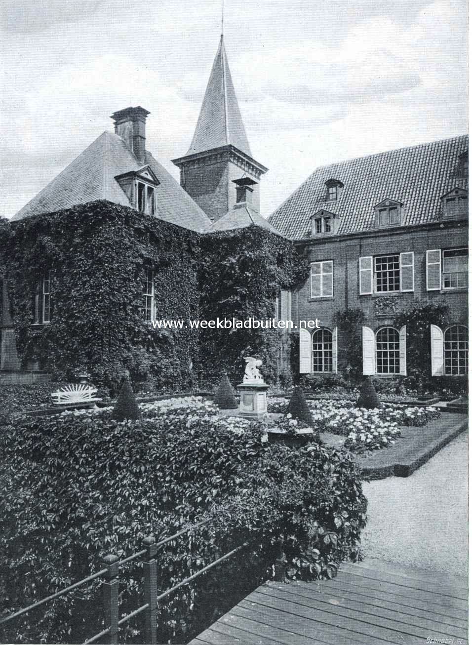 Het kasteel Twickel. Hoekje van de achtergevel