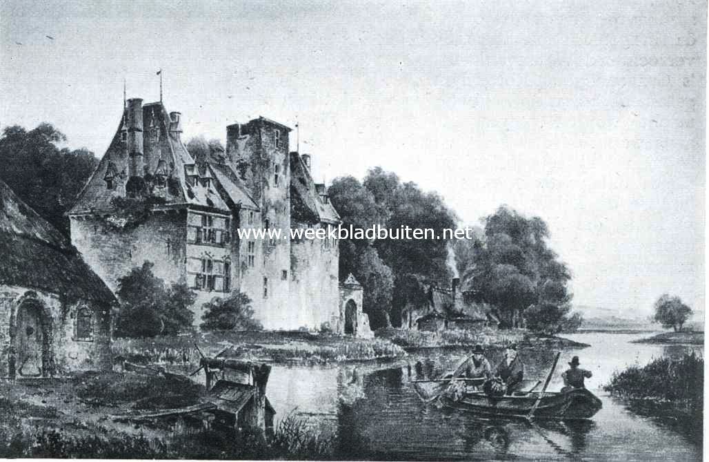 Klein-Poelgeest, achterzijde, in verval. Naar een aquarel in het gemeente-archief te Leiden