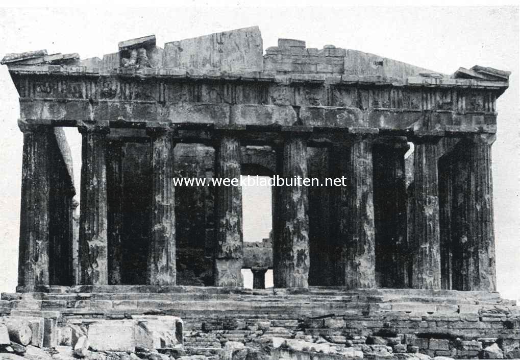 Westelijke gevel van het Parthenon te Athene