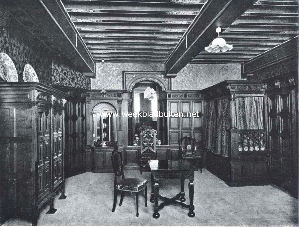 Het kasteel de Haar. Kamer in Oud-Hollandschen stijl