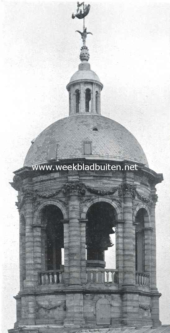 Het Amsterdamsche Stadhuis-Paleis. Achterzijde van den koepeltoren