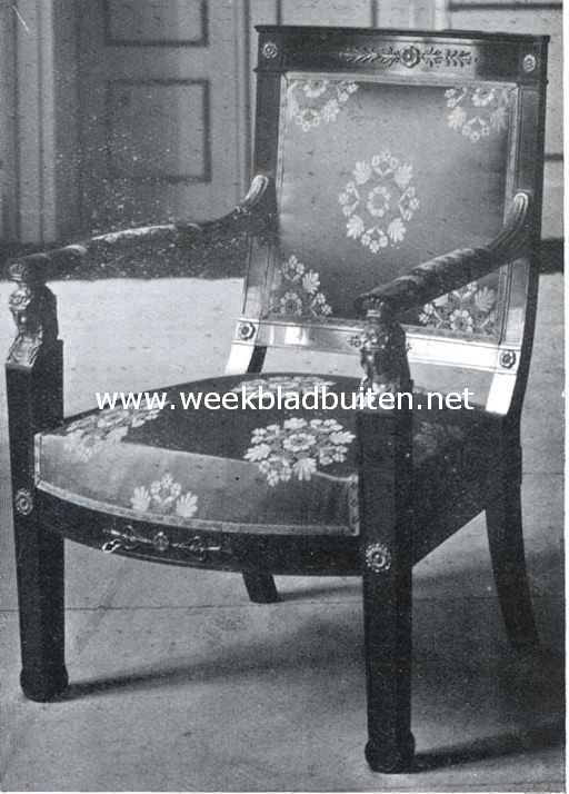 Het Amsterdamsche Stadhuis-Paleis. Een der Empire-stoelen