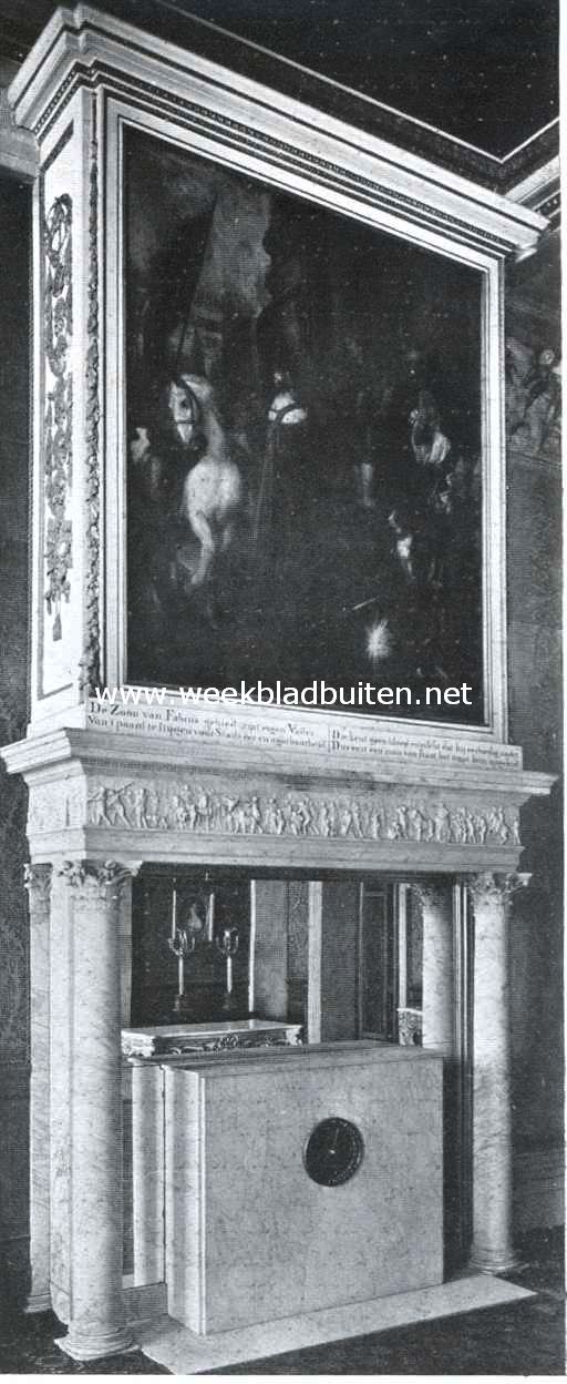 Het Amsterdamsche Stadhuis-Paleis. Schouw in de burgemeesterskamer