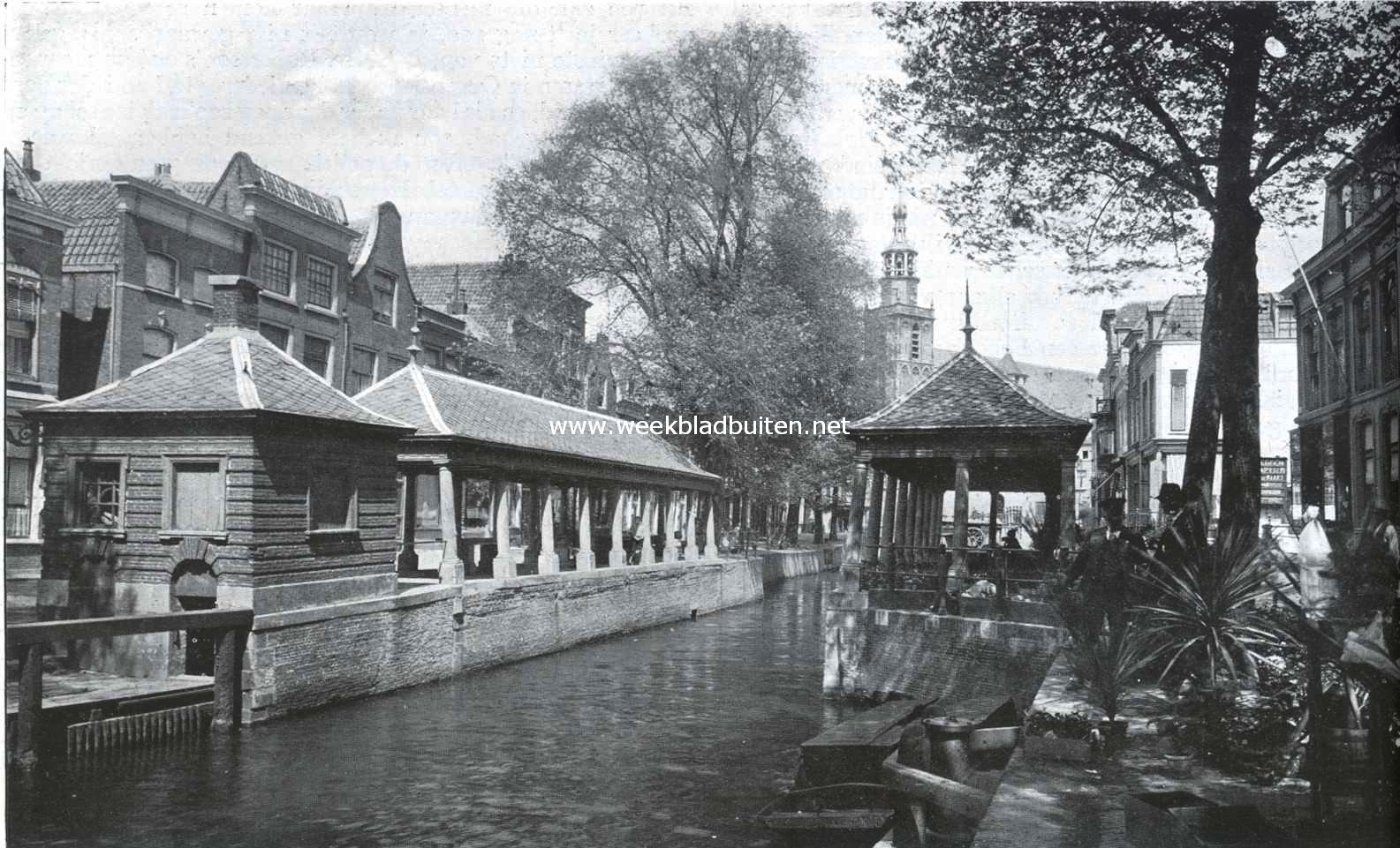 De Gouwe met Visch- en Korenmarkt, te Gouda