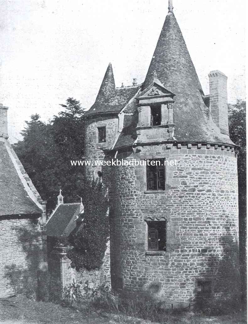 In Bretagne. Bij het kasteel te Dinan, gebouwd door de hertogen van Bretagne 1382-1387