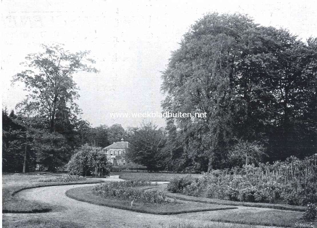 In het park van het Loo, met gezicht op de bloemisterij