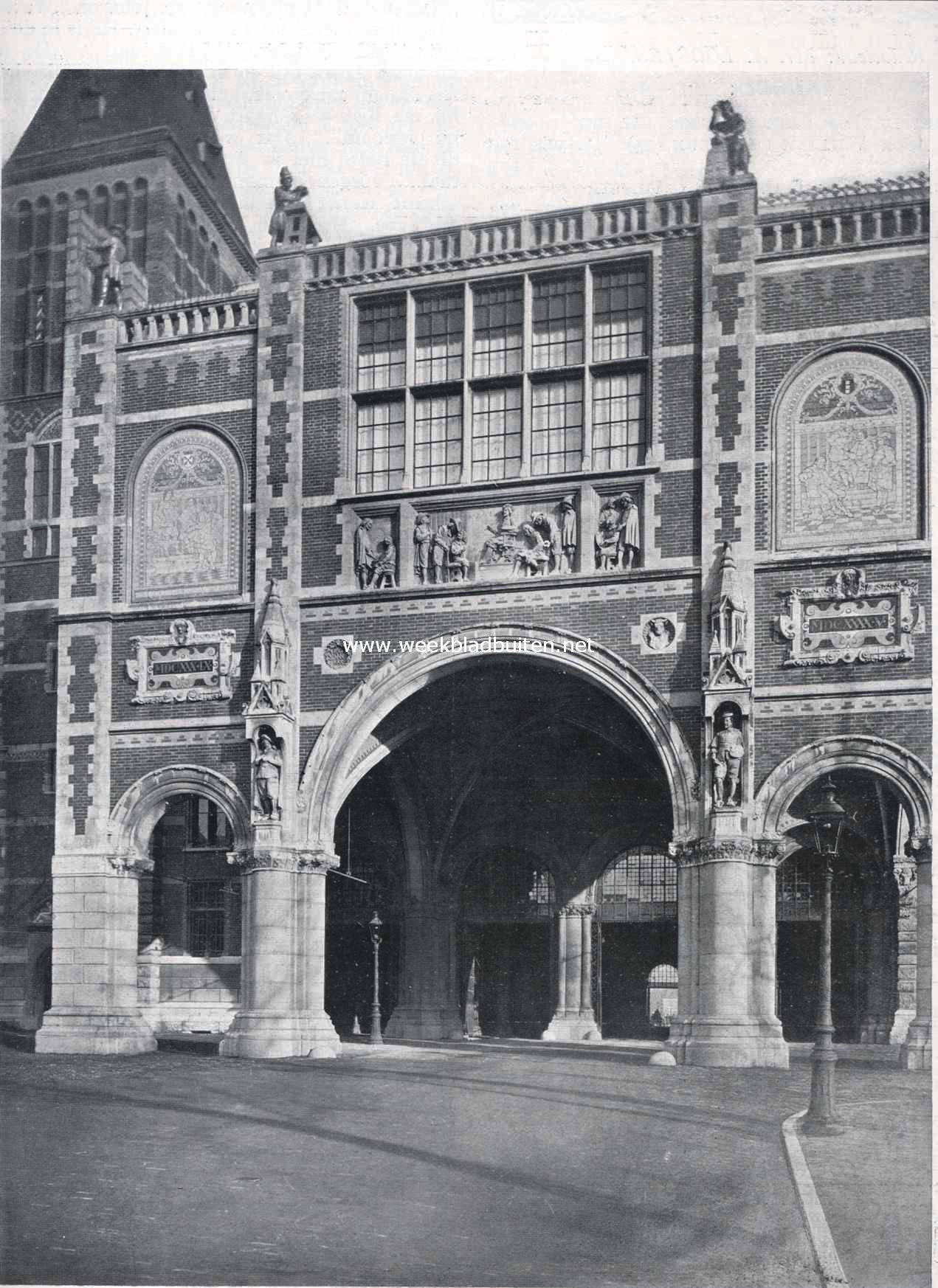 Het Rijksmuseum te Amsterdam. De uitbouw voor de 