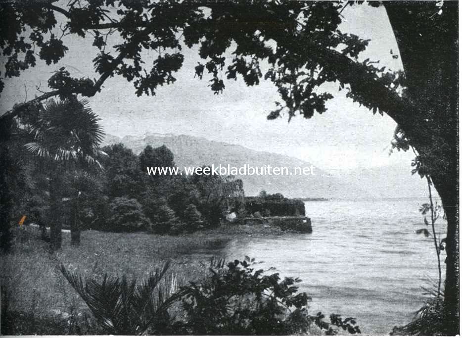 De St. Lger-eilanden in het Lago-Maggiore. Aan het meer