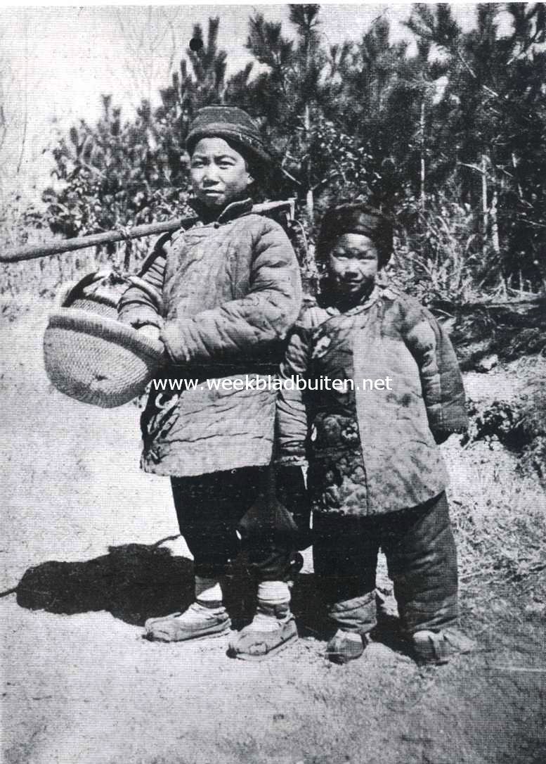 Bedelende boerenjongen uit de provincie Shantoeng (China)