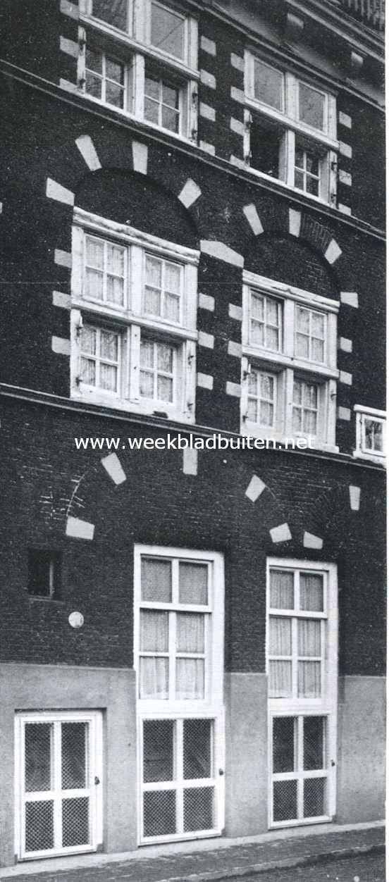 Het huis de Marquis Spinola te Rotterdam. Gedeelte van den zijgevel