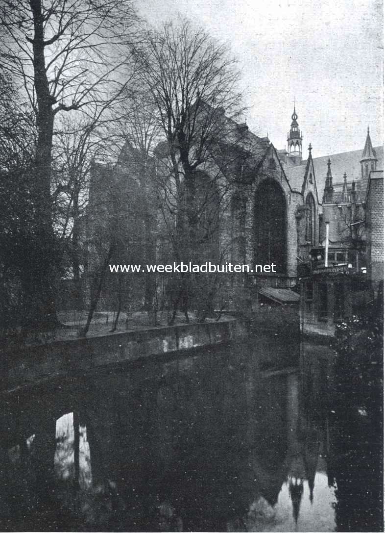 Gezicht op het koor van de St. Janskerk te Gouda