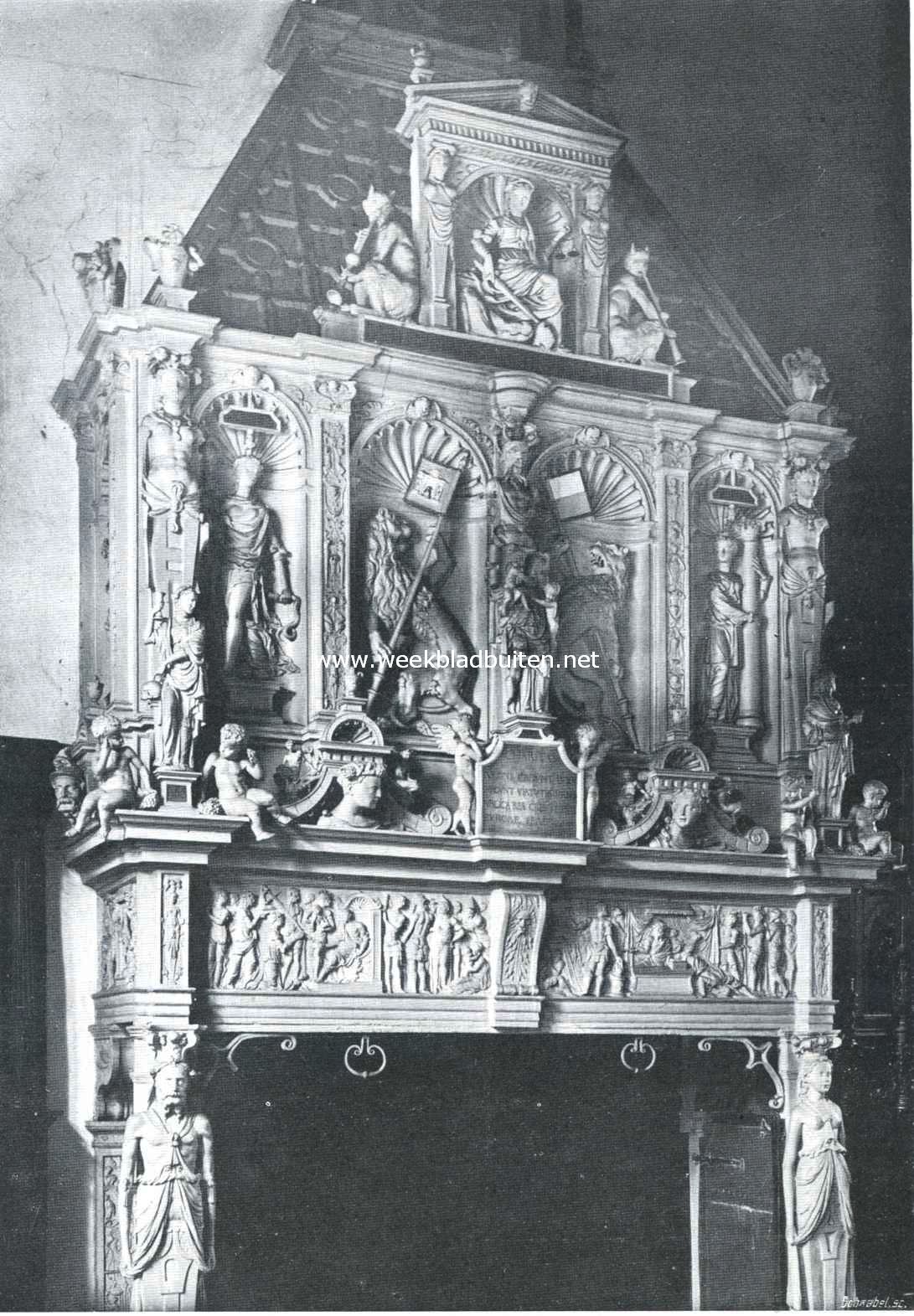 Schouw in de Schepenzaal van het raadhuis te Kampen