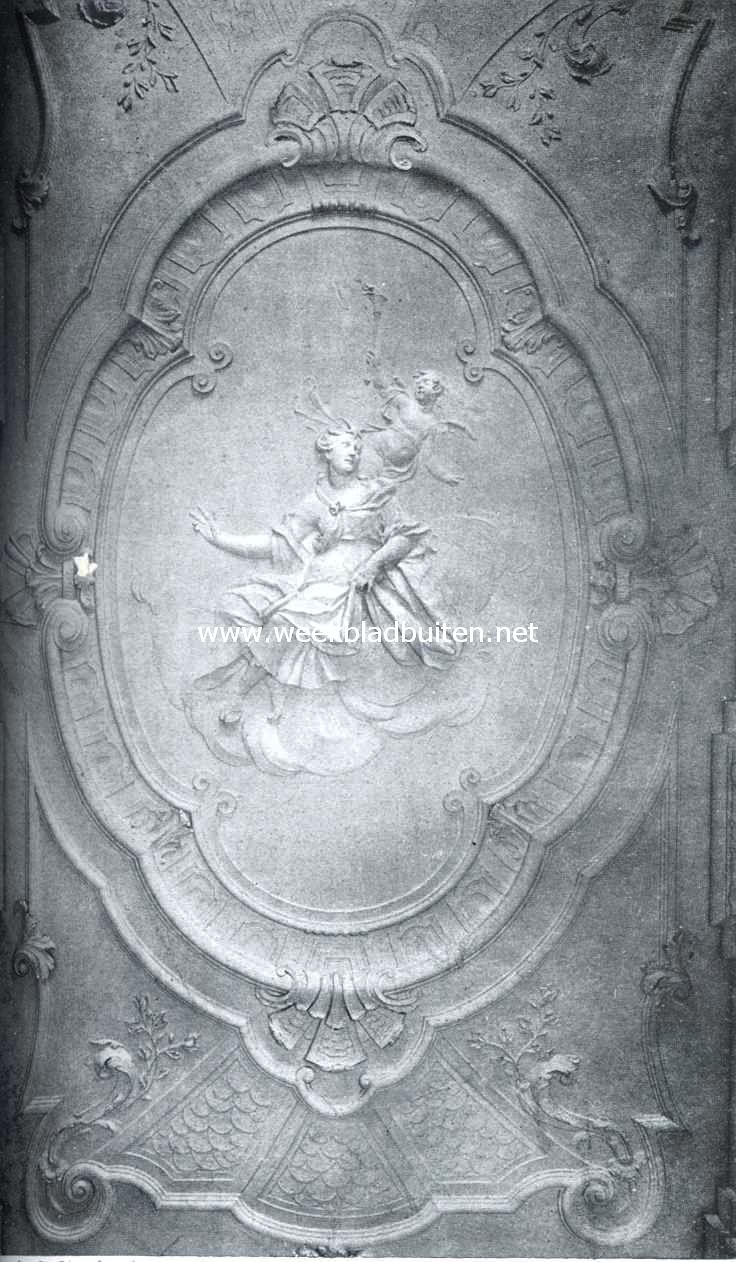 De Koninklijke Bibliotheek. Stucplafond van den vestibule der Koninklijke Bibliotheek