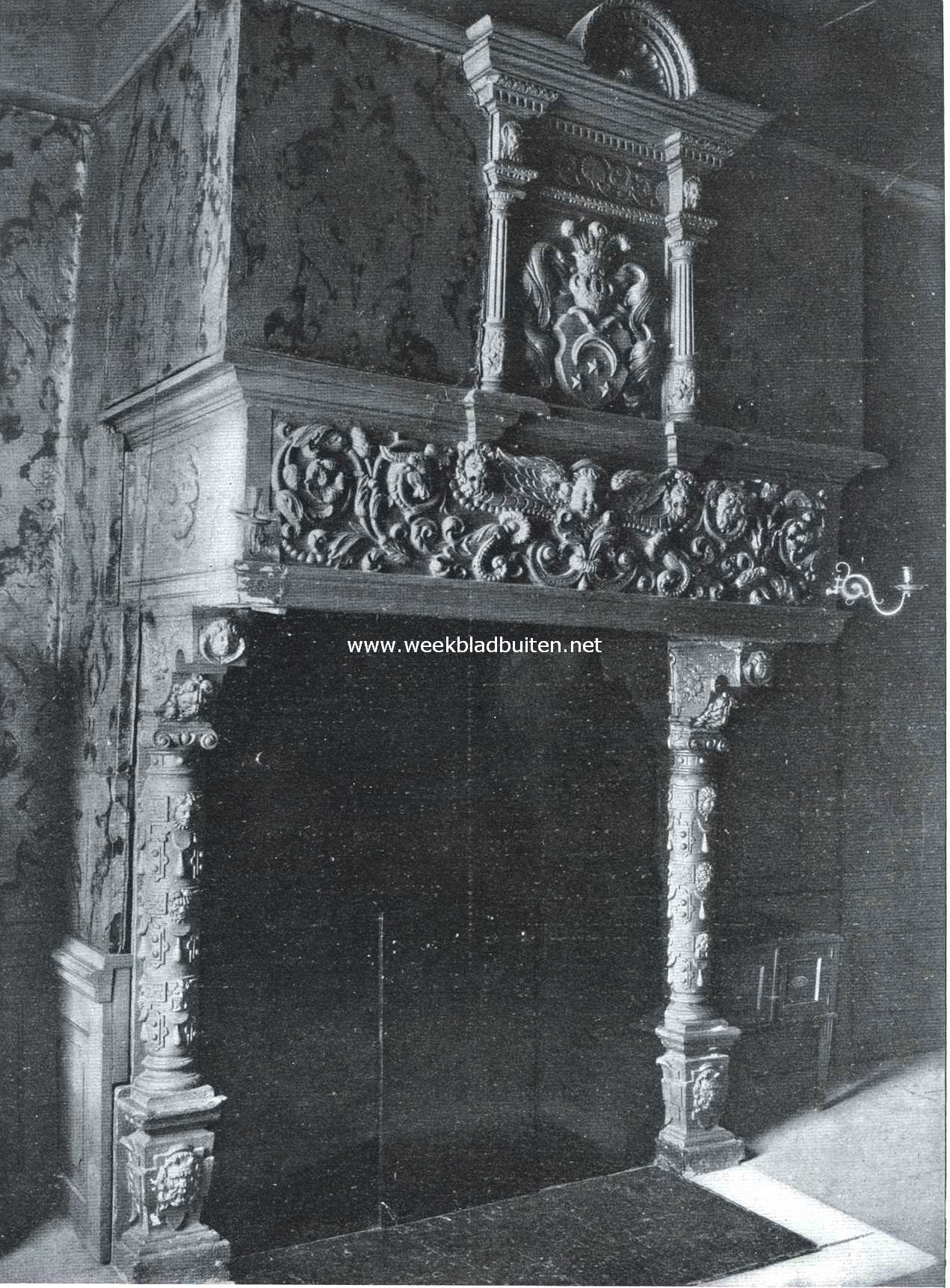 16de eeuwsche schouw in de v.m. schepenkamer, thans militiezaal van het stadhuis te Dokkum