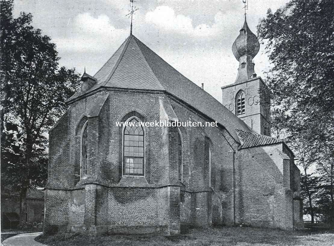 De kerk te Dwingelo, die 13 Augustus geheel is uitgebrand
