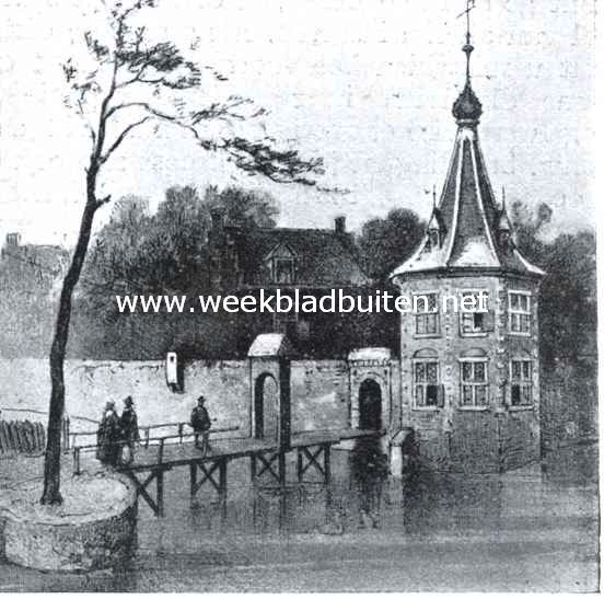 Het Binnenhof. Het Oostpoortje met het torentje, omstreeks 1600