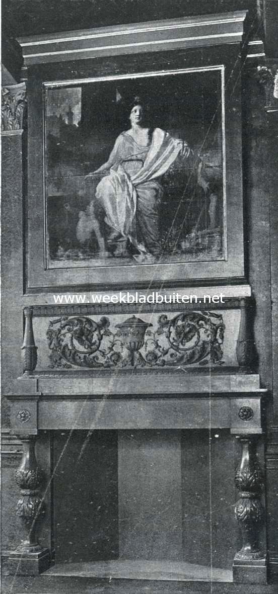Het Binnenhof. Schouw in de v.m. Civiele Kamer van het Hof van Holland, met schilderij door G. De Lairesse