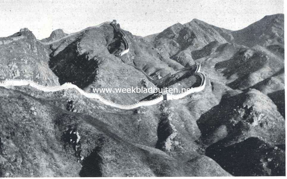De Groote Chineesche Muur. De Chineesche Muur in het bergland bij Nankow