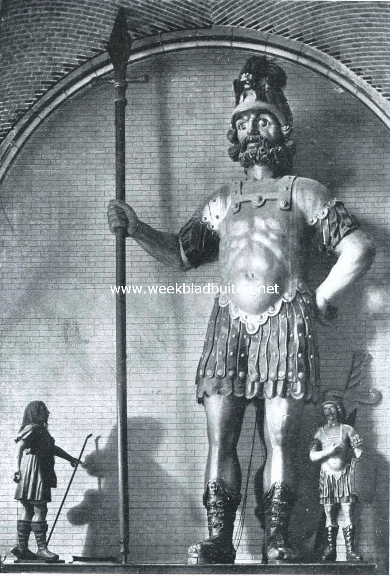 Oude doolhoven te Amsterdam. David en Goliath uit het oude doolhof in het Rijksmuseum