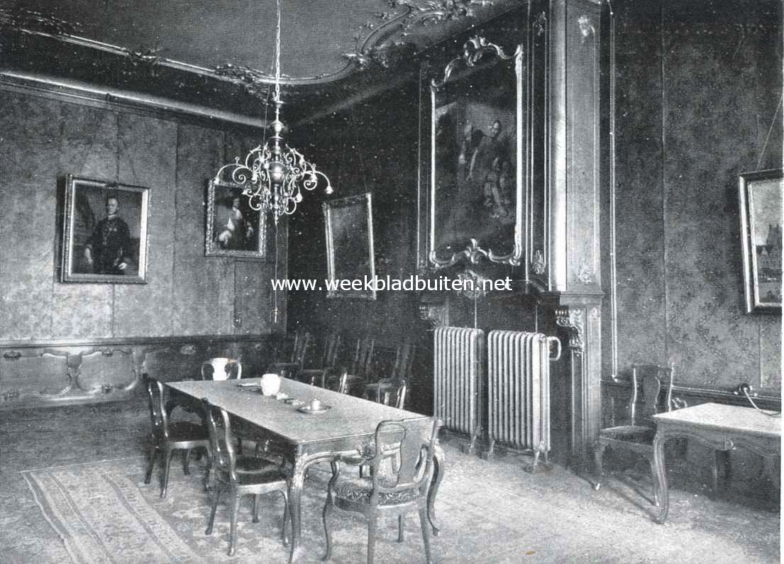 Het stadhuis te 's-Hertogenbosch. De wethouderskamer