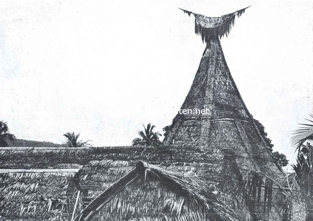 Mannenhuis, oost Nieuw-Guinea