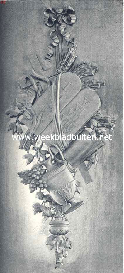 Trophee in de groote zaal van het oude rechthuis te Westzaan