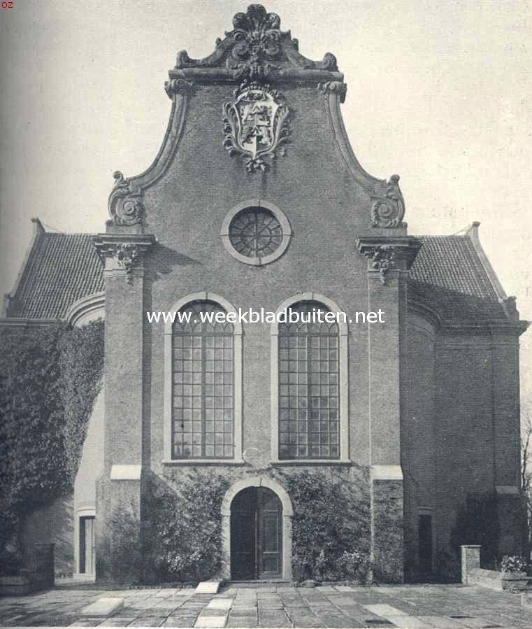 Gevel der Ned. Herv. Kerk te Westzaan aan de zijde van het oude rechthuis