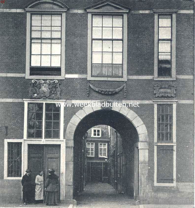 Het voormalige Groot-Boterhuis te 's-Gravenhage. Geveldtail