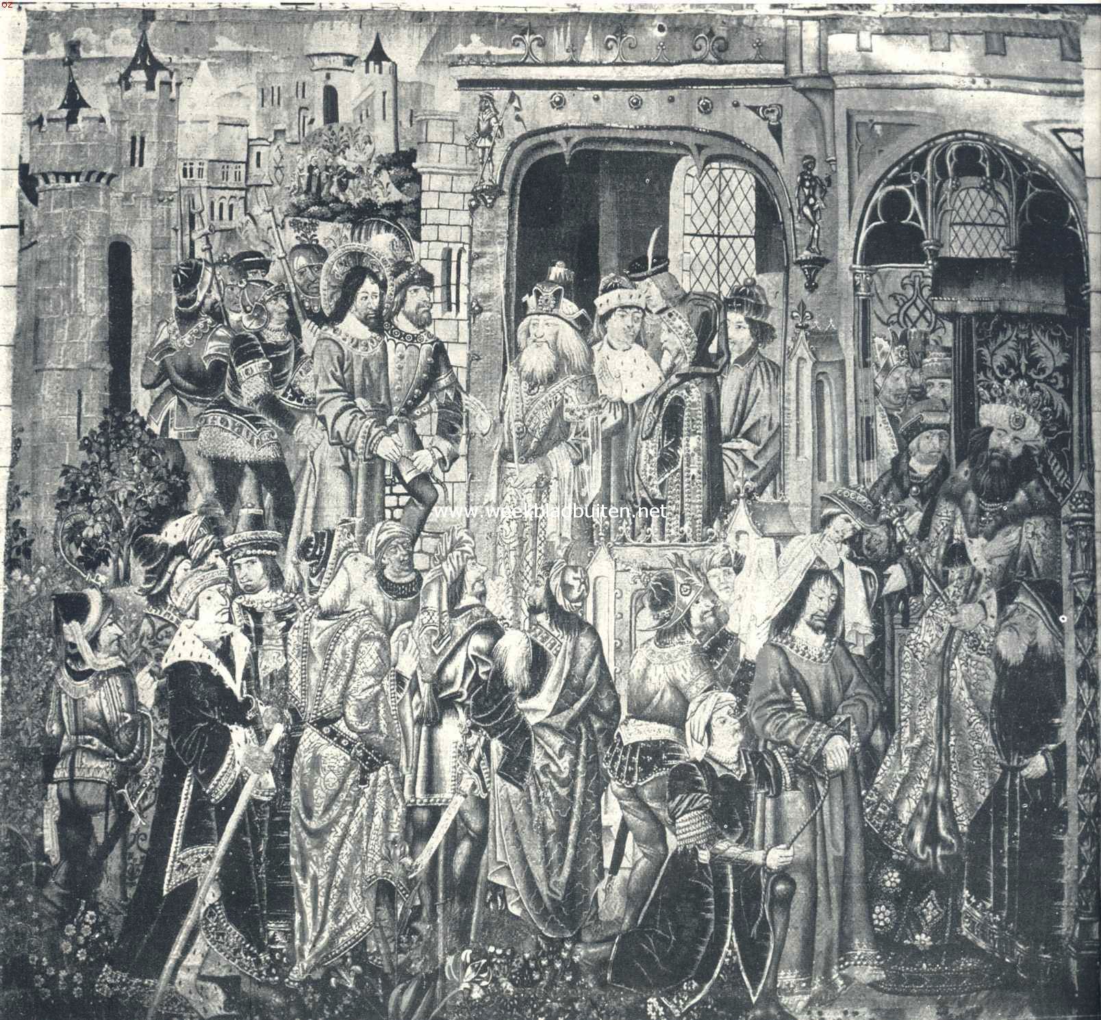 Wandtapijten der Gothiek in Frankrijk en Vlaanderen. Touraine (1470-'80). Fragment uit de lijdensgeschiedenis (Kathedraal van Angers)