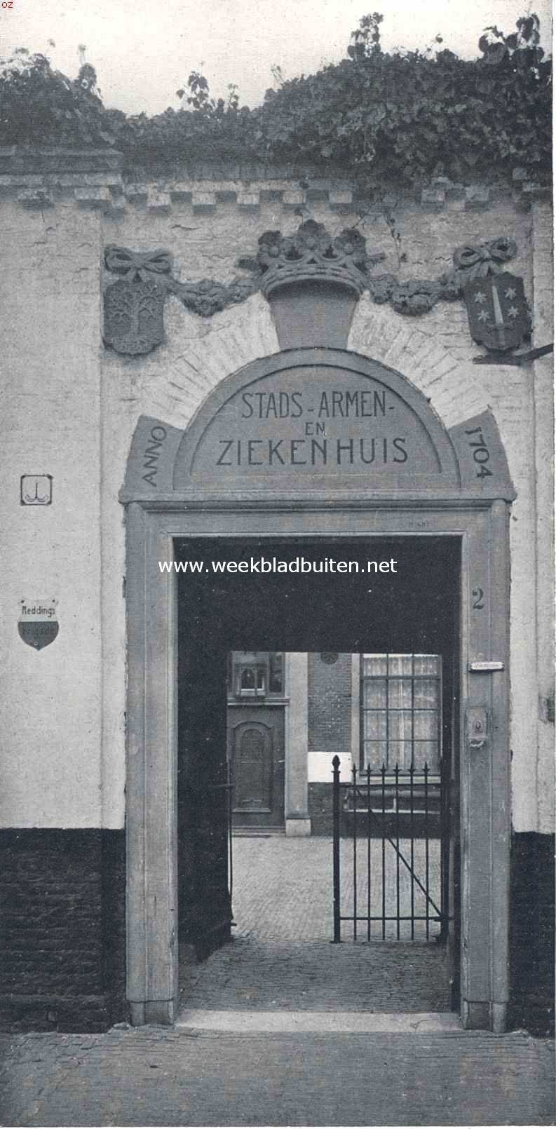 Het Stads-armen- en Ziekenhuis te Haarlem. Hoofdingang aan den Schotersingel van het Stads-armen- en Ziekenhuis te Haarlem