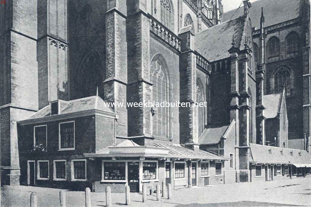 De oude Sint Bavokerk te Haarlem. Bij de St. Bavokerk