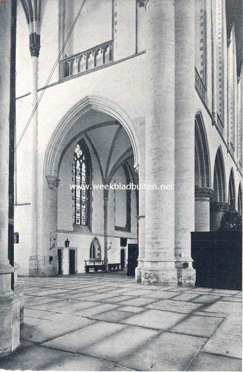 De oude Sint Bavokerk te Haarlem. In de kruisbeuk van de St. Bavokerk te Haarlem