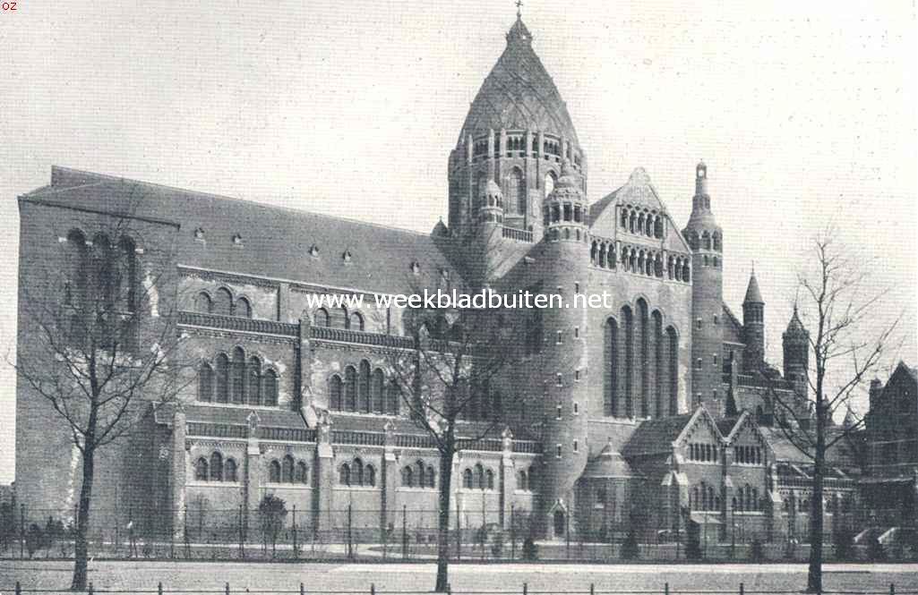 De nieuwe Sint Bavokerk te Haarlem. De zuidelijke gevel van de nieuwe Sint Bavokerk te Haarlem