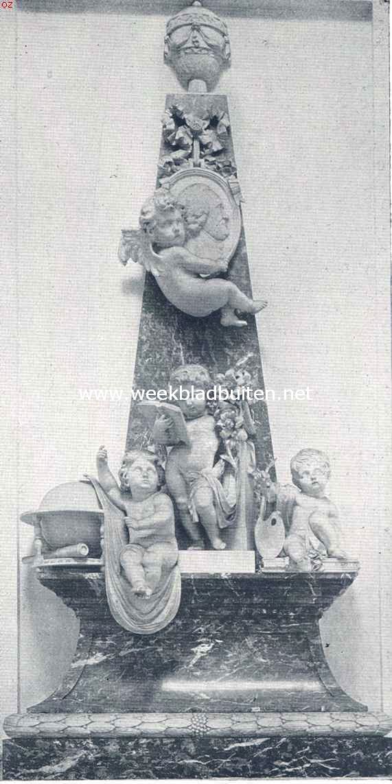 Teylers Fundatiehuis te Haarlem. Monument ter eere van den stichter in Teylers Museum