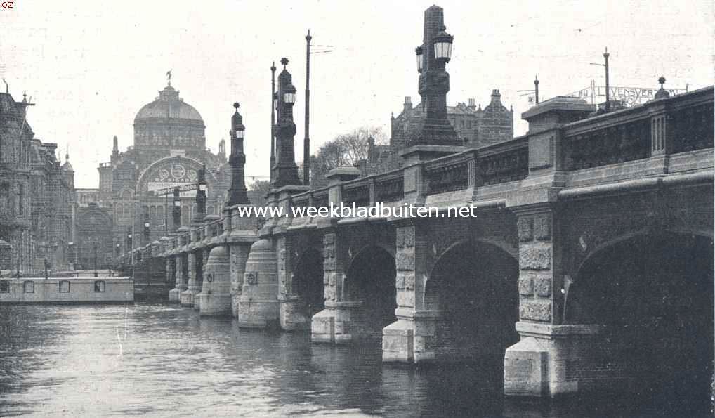 Langs den Amstel. De Amstel aan de zuidzijde van de Hooge Sluis