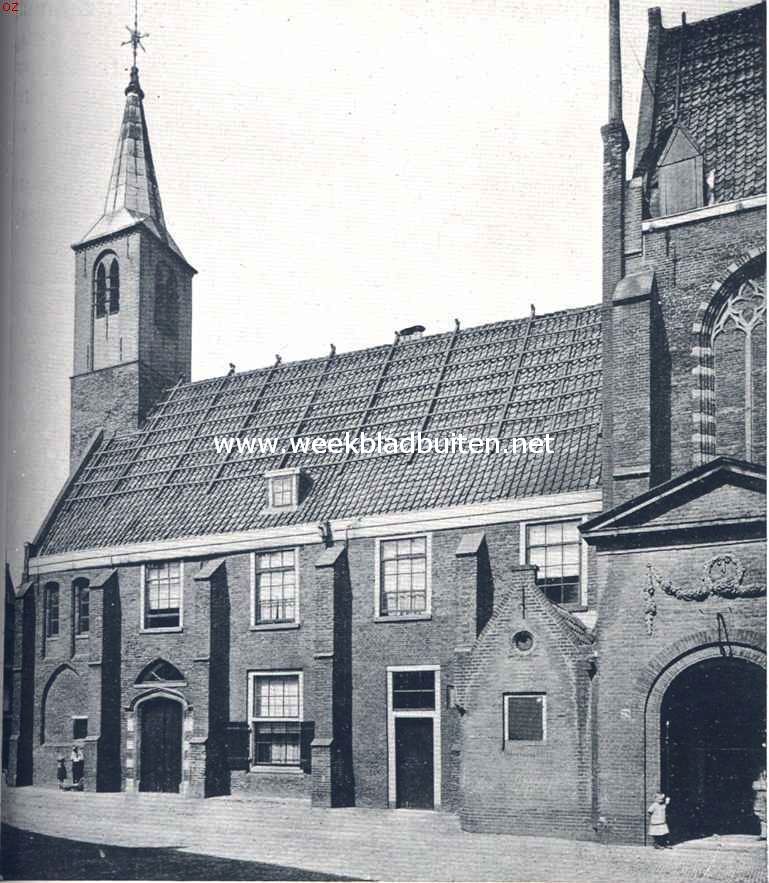 Het schip der oude Begijnhof- of Waalsche kerk te Haarlem, thans als kosterswoning in gebruik