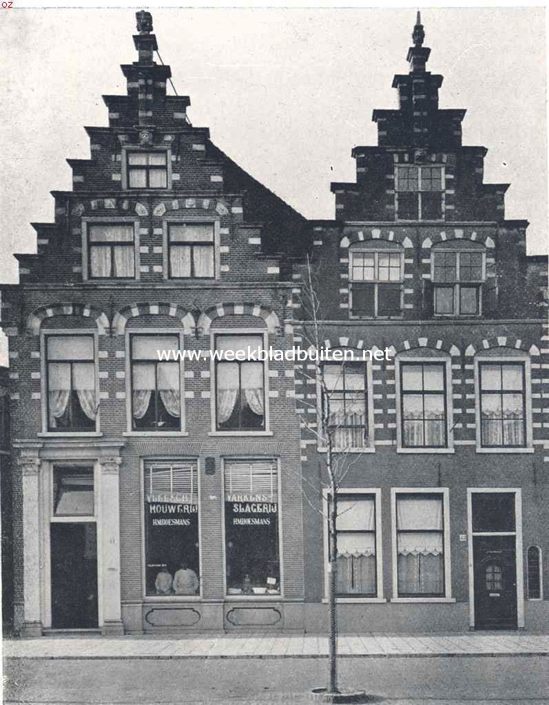 Haarlem. Gevels aan de gedempte Oude Gracht